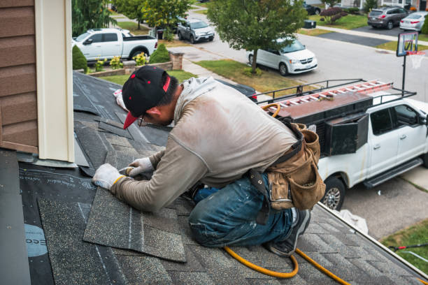 Professional Emergency Roof Repair technician working in Potts Camp, MS